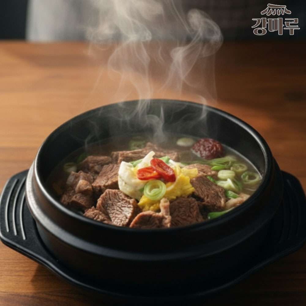 강마루 뼈없는 순살 왕 갈비탕 소고기국밥 700g, 3팩 - 상세 이미지 2