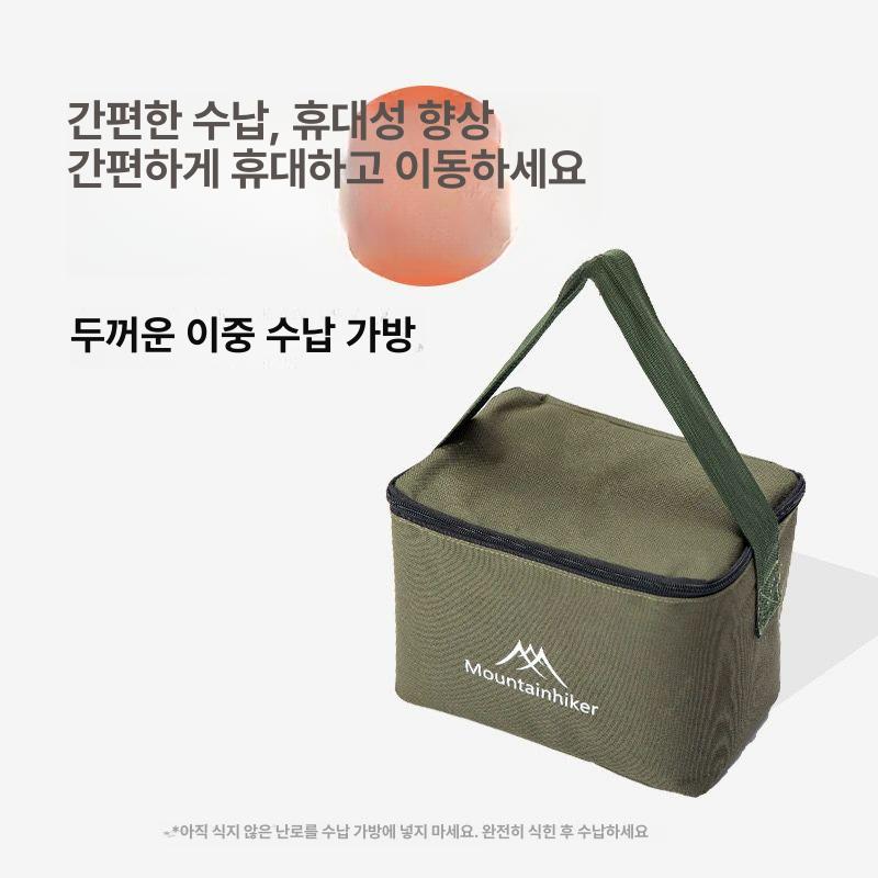 미니 화목난로 캠핑 가정용 정원 가방포함 스토브 로고없는원공장 단면 화염 관찰 모델 + A - 상세 이미지 4