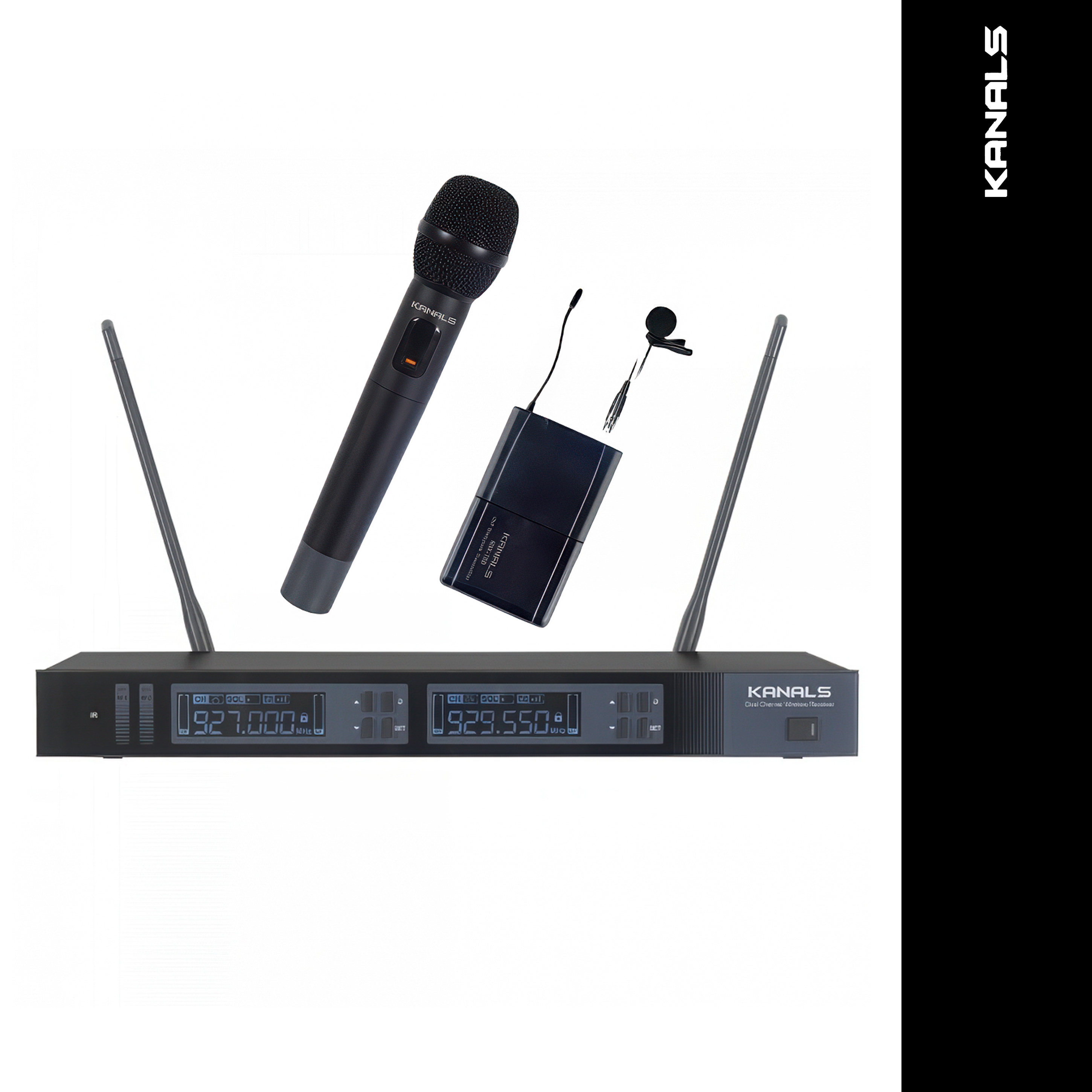 카날스 MW-720 무선 마이크 2채널 세트 교회 공연용 강의 보컬 핸드 핀 2채널 - 상품 이미지
