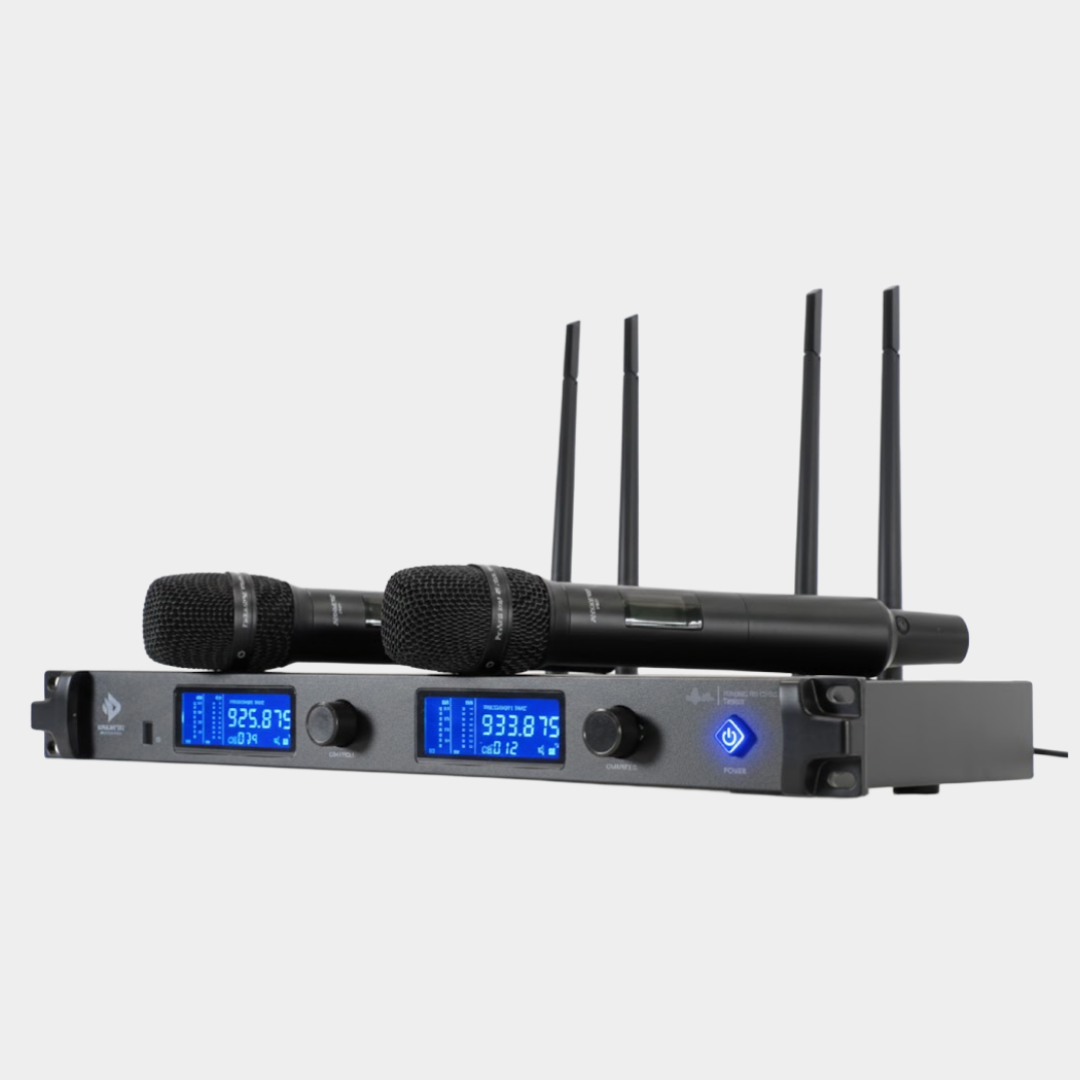 AVMaster 2채널 무선마이크 SMC-9002 교회 강의실 보컬 전문가용 하드케이스 제품 이미지