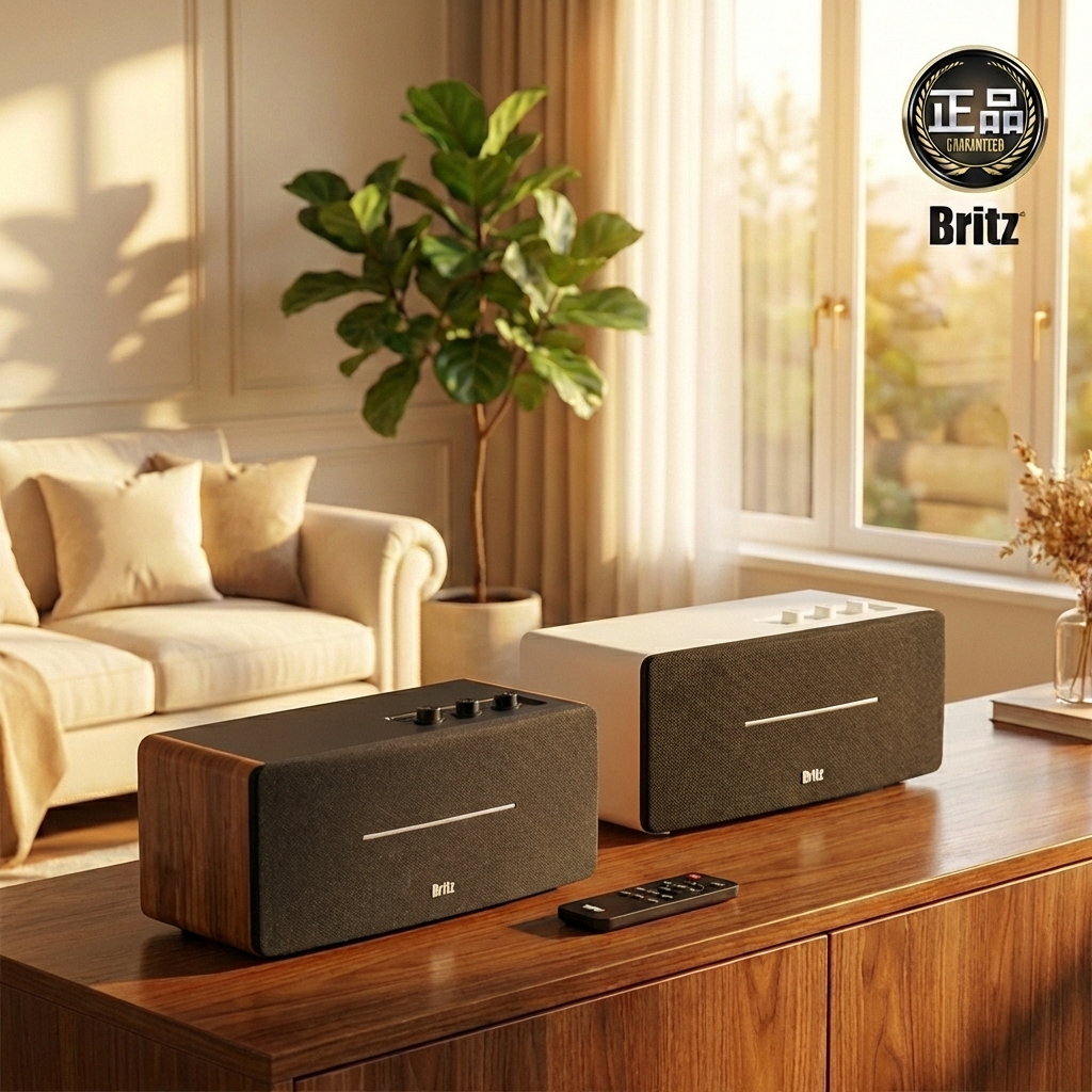 브리츠 Britz 블루투스 스피커 BR-JB5608 거실 우드 매장 인테리어 스피커 - 상품 이미지