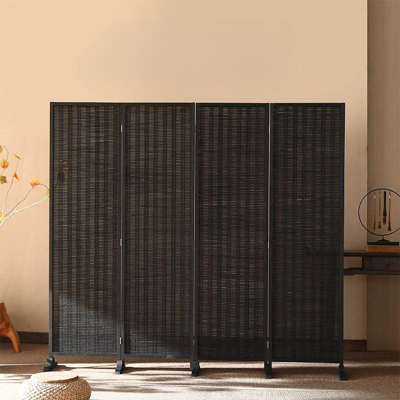가림막 파티션 가벽 칸막이 병풍 식당 가리개 안방 블랙 180x너비 50cm 4패널 - 상품 이미지