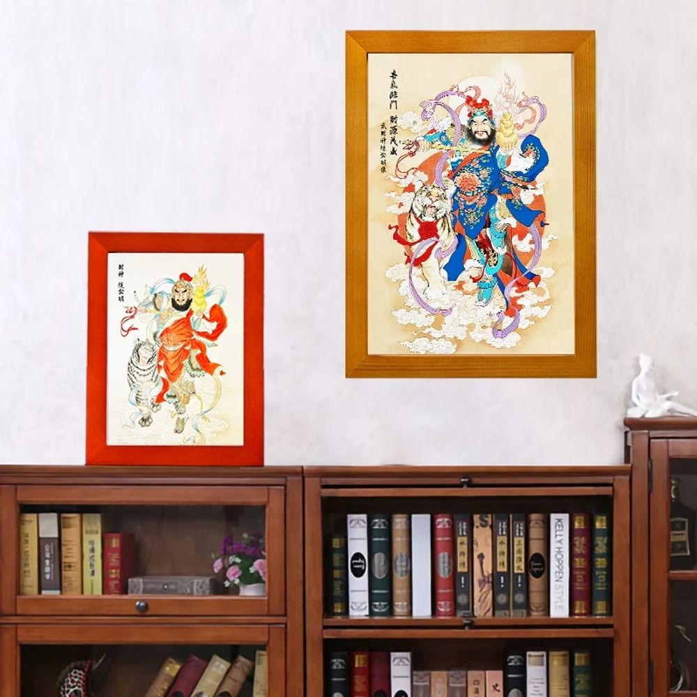 건립장군 탱화 그림 장식 종교 체험판 A. 0 로그 목재 색상 그림 프레임, A. 견고한 원목 프레임 두꺼운 사진용지HD 잉크젯, A. 8 인치 8x23 cm 권장 배치 - 상세 이미지 4