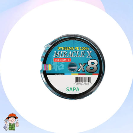 8합사 낚시줄 미라클X 프리미엄 오색 100M 0.8호 연결 커머스픽201