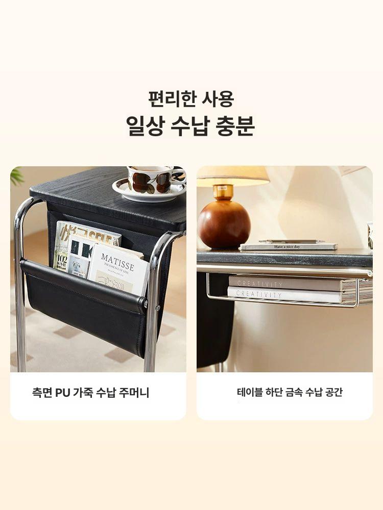 이동형 테이블 서재 탁자 간이 사이 바퀴 월넛컬러 lh280v2-b 컴퓨터 책상 - 상세 이미지 4