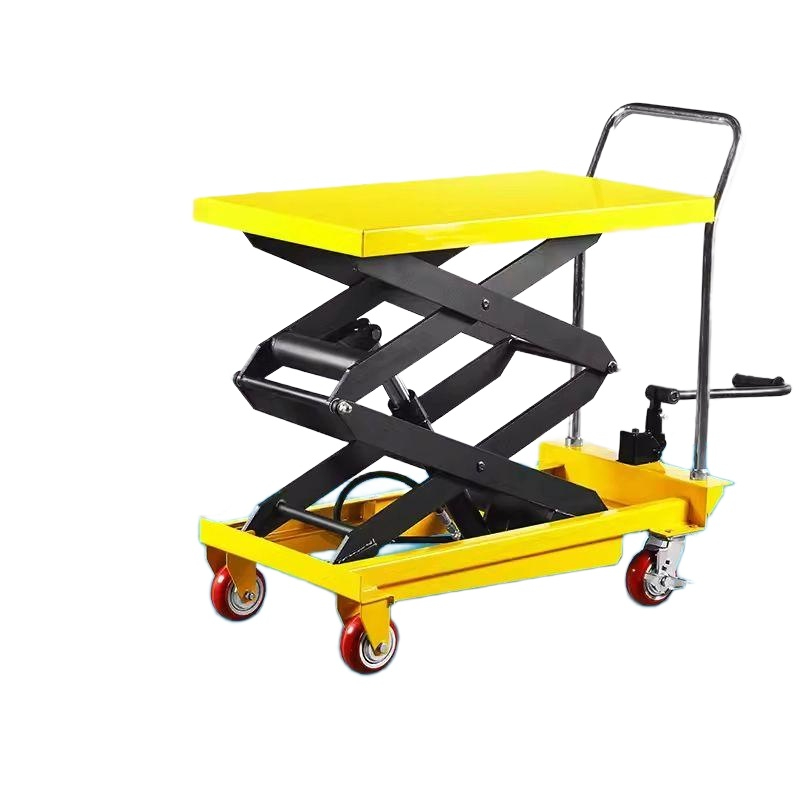 고소리프트 산업용 대차 수동 휴대용 작업대 1단계 150kg 1.26m 700 450 - 상품 이미지