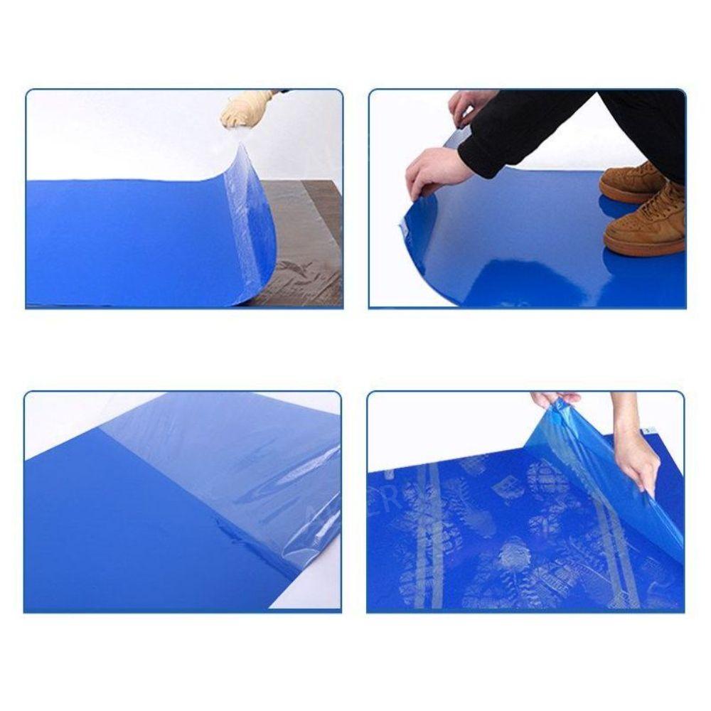 스트키 매트 클린룸 끈끈이 바닥 공장 먼지제거 신발바닥 블루 78x88cm 300장 - 상세 이미지 3