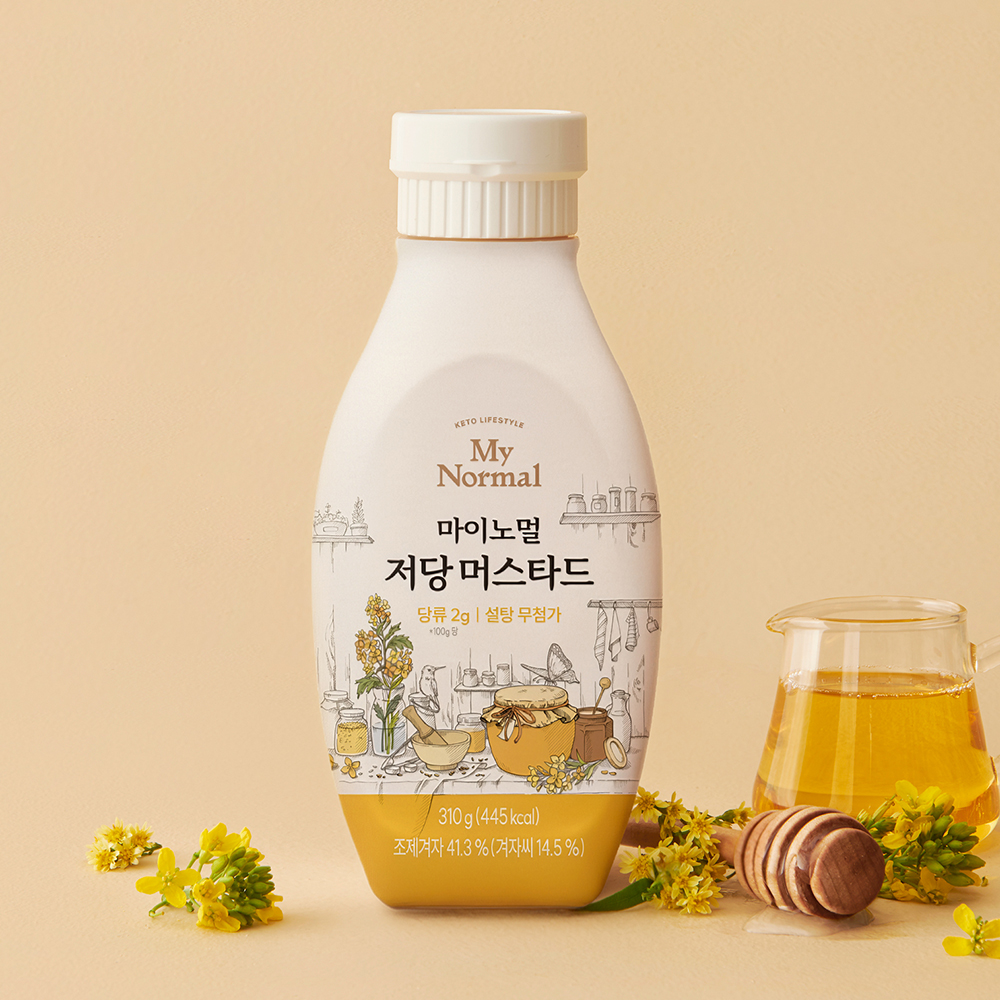마이노멀 저당 허니 머스타드 소스 (당류, 칼로리가 낮은 건강한 머스타드 소스) 이미지 1