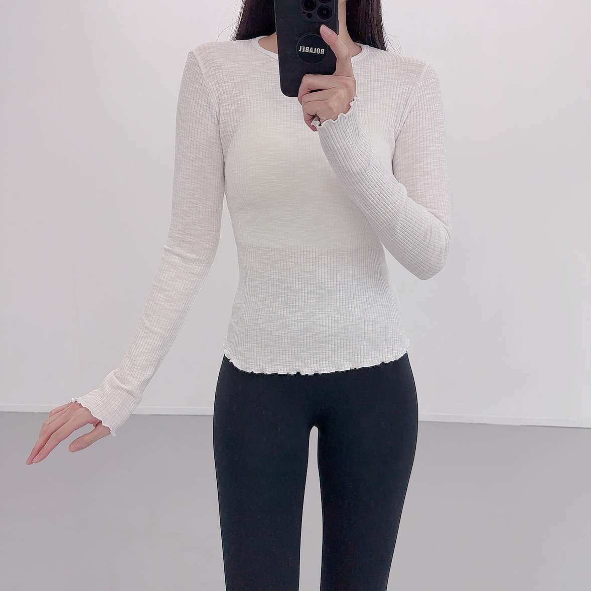 디본 여성 요가복 긴팔 상의 필라테스복 커버업 필라테스옷 요가 필라테스운동복 티셔츠 이미지 6