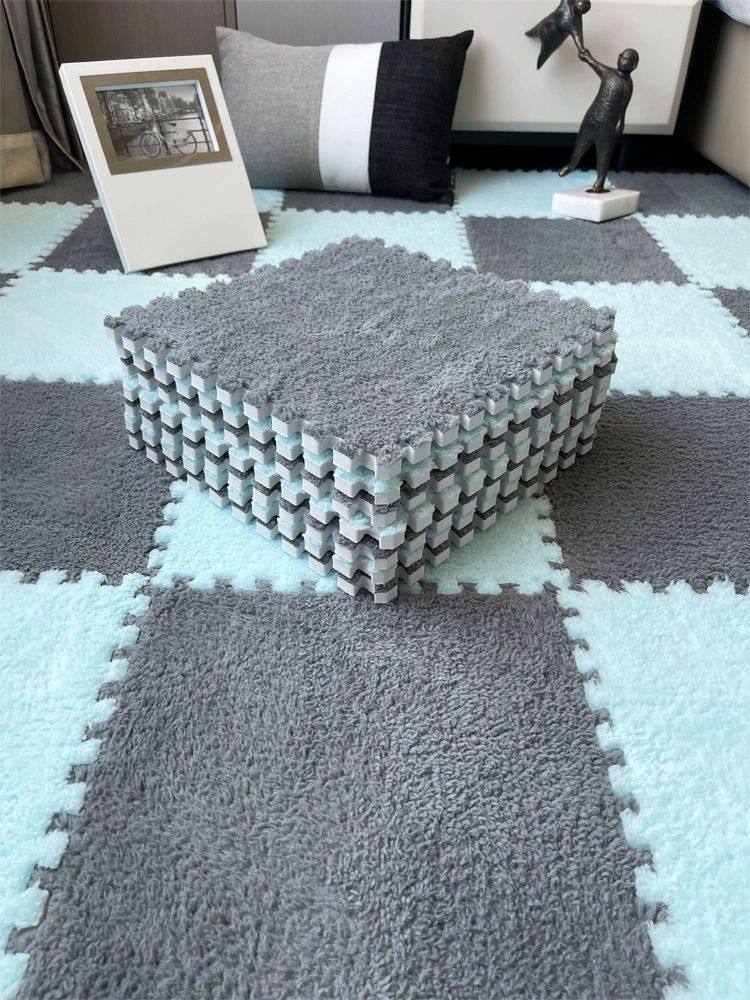 퍼즐털매트 겨울러그 층간소음매트 화이트 5장+그레이 5장 30 x 30x0.6cm 표준 - 상세 이미지 2