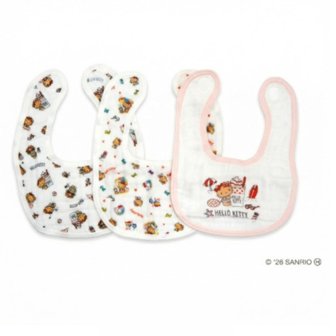 산리오 헬로키티 캐릭터 6중 거즈 스타이 3개 세트 - 하카타몰