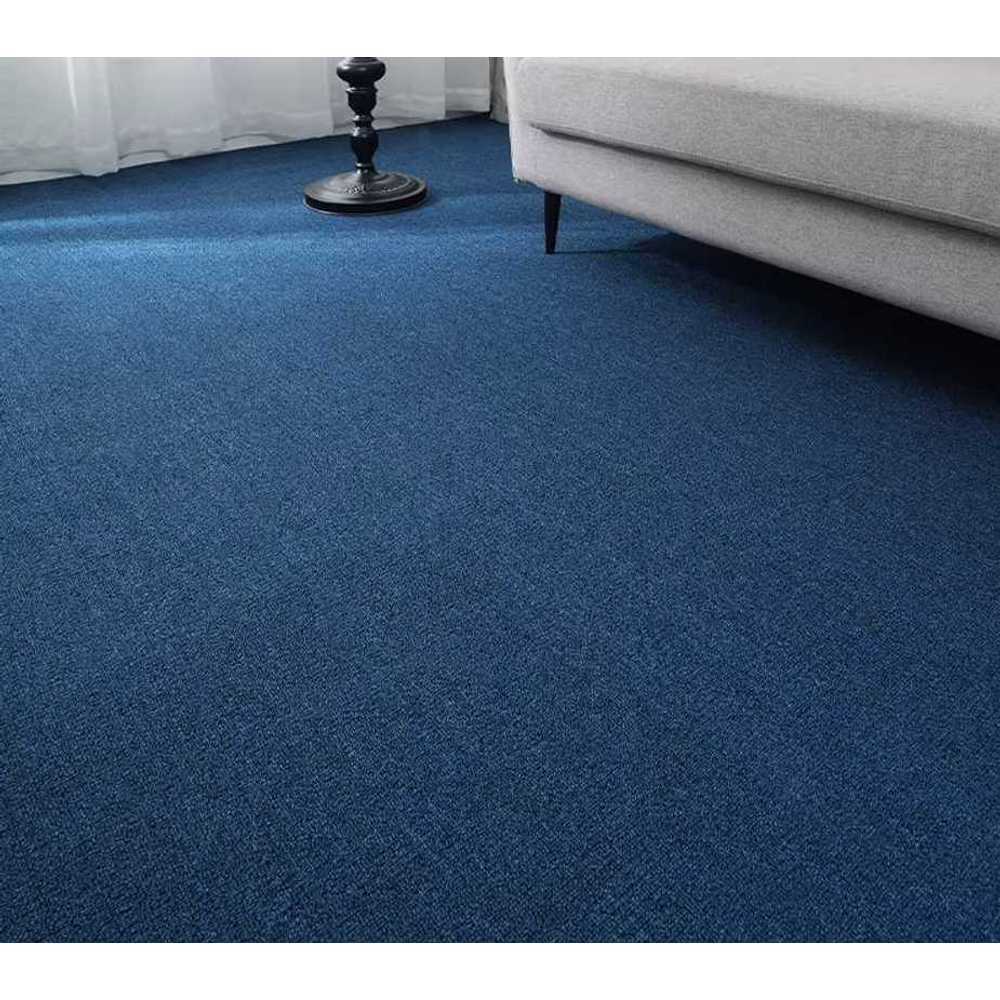 거실대형러그 초대형 롤매트 넓은 북유럽 사각 심플 블루 300x150cm - 상품 이미지