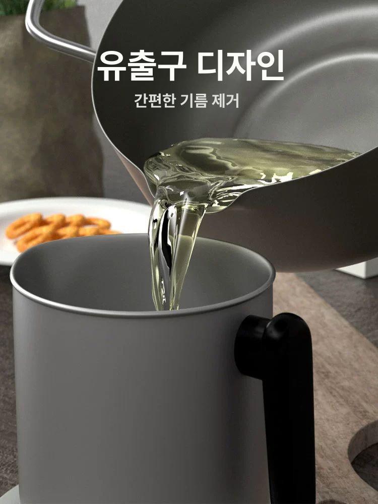 가정용 미니 튀김 일본식 원형 냄비 소형 문라이트실버 20cm 플립탑 - 상세 이미지 5