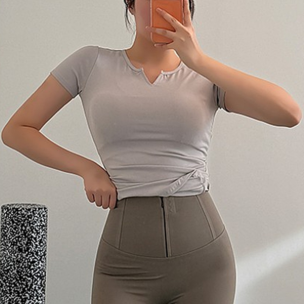 요가반팔 여성 운동복 필라테스 요가 상의 박대표마켓 - 상세 이미지 2