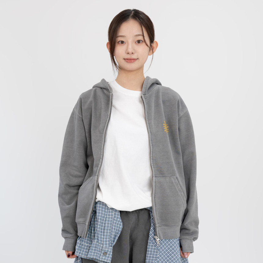 [빅웨이브 피스어게인 그래픽 후드집업 (라이트 슬레이트) 사진 5