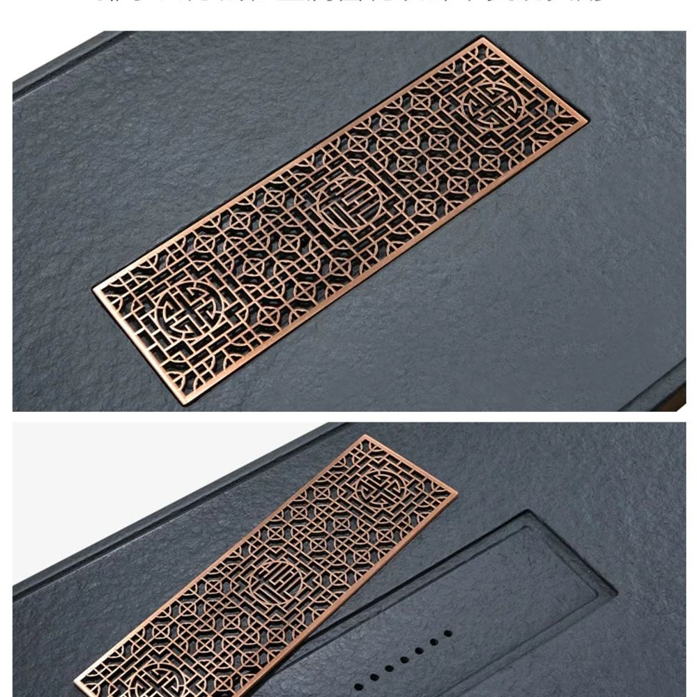 오금석 차트레이 천연 다도 가정용 차판 차반 석재 B. 60CM30CM3CM - 상세 이미지 4