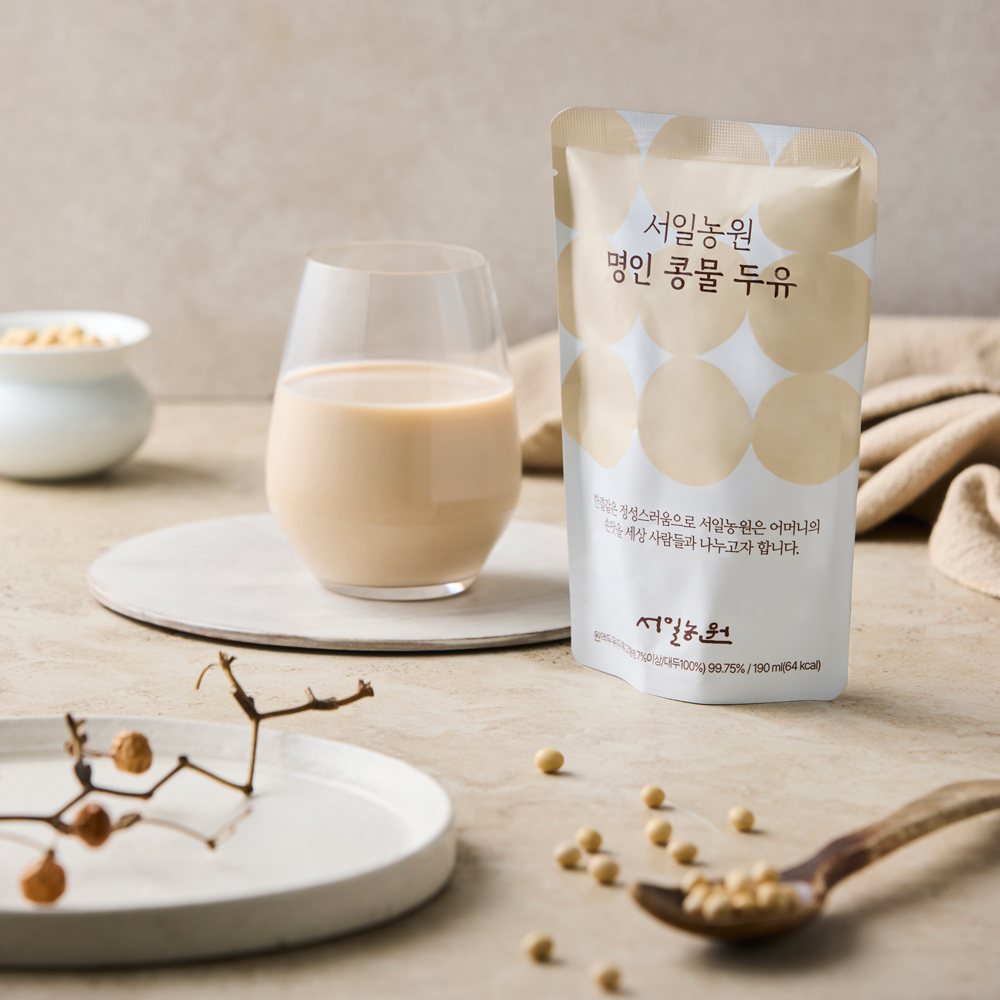 [서일농원] 서분례 명인 콩물 두유 190ml 15개입, 100% 국내산, 무가당 무첨가 - 상품 이미지