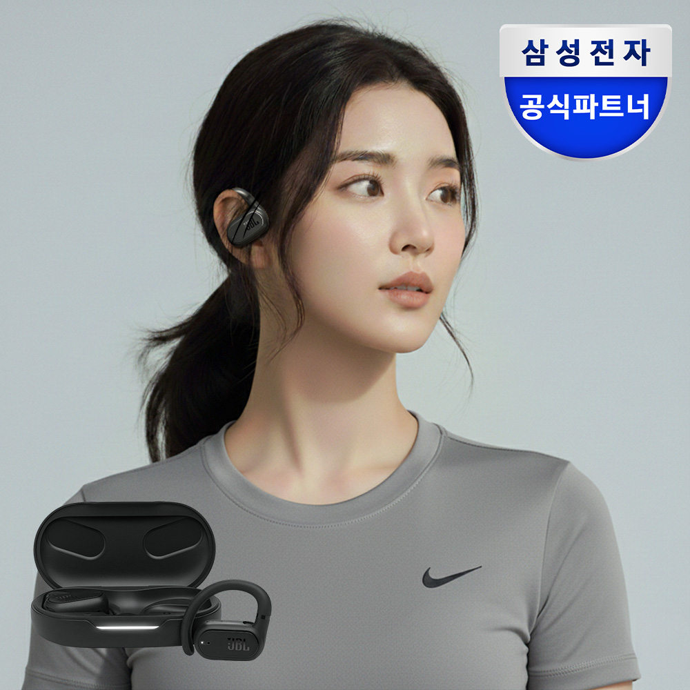 JBL SOUNDGEAR SENSE 오픈형 런닝 블루투스 공기전도 이어폰 블랙 제품 이미지