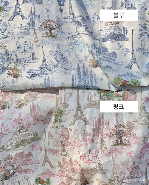 에펠소녀 빈티지 15수 린넨원단 면혼방 프랑스빈티지 커튼 앞치마 테이블보 천 - 상세 이미지 2