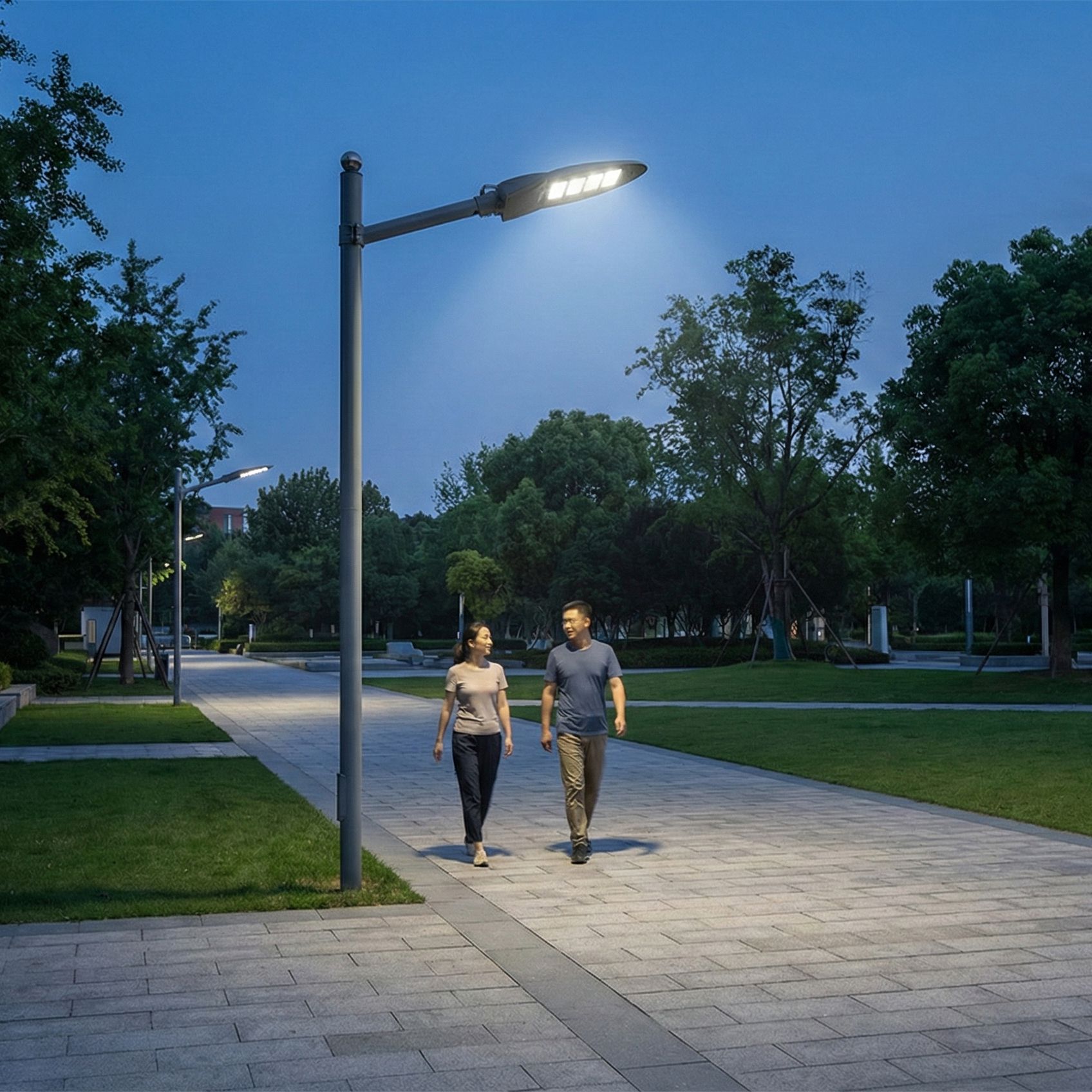 LED 보안등 헤드125W 전기 가로등 정원등 아파트 공원등 공장등 외등 조명 종류 설치 - 상세 이미지 3