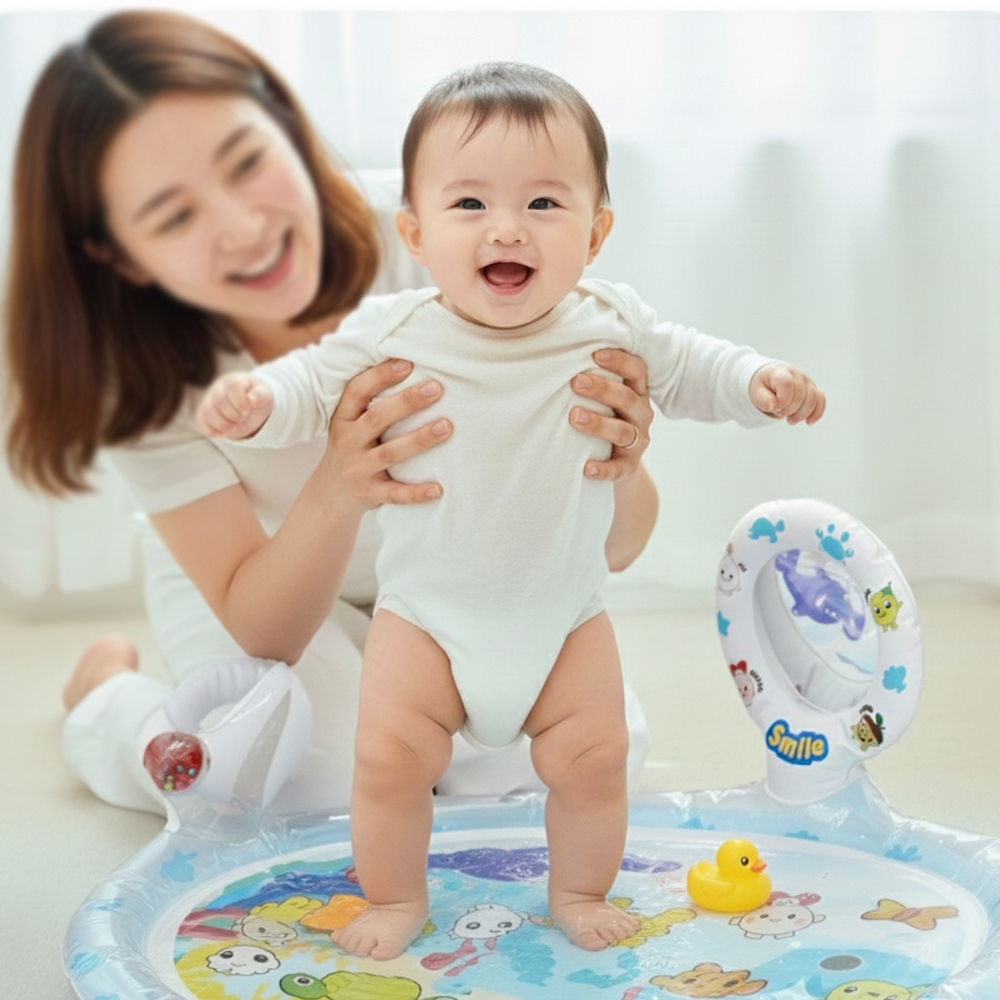 키저스 베베 플레이타임 아기 워터매트 터미타임 장난감 신생아 백일 선물 블루