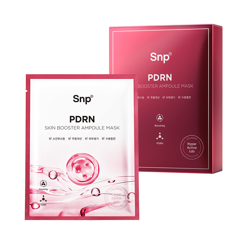 SNP PDRN 스킨부스터 앰플 탄력 마스크 팩 10매입 - 상품 이미지