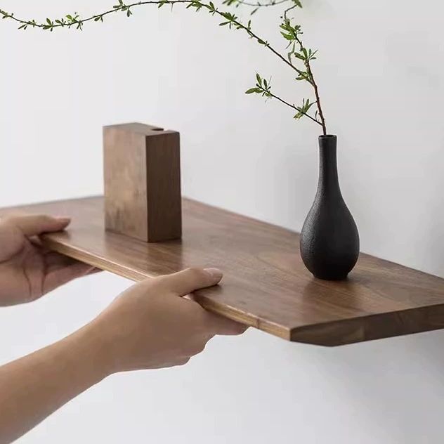 원목 벽선반 일자 원룸 책장 거실 인테리어 40cm 120cm 11x2.5cm - 상세 이미지 4