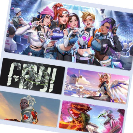 Printx 오버워치마우스패드 오버워치 B 게이밍장패드 아이돌마우스패드 2XL