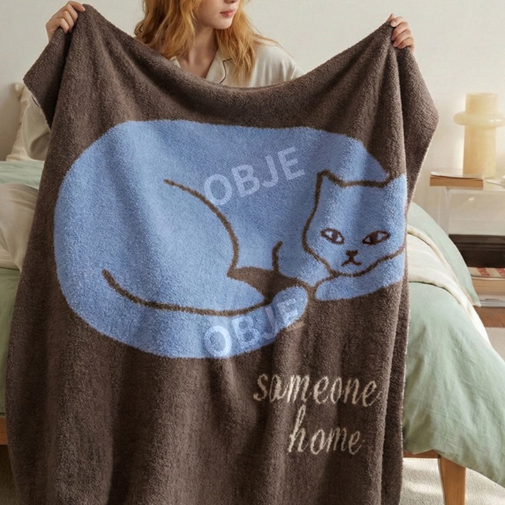 편안한 낮잠 무릎담요 극세사 에어컨 담요 블랭킷 사무실 차량용 - 상품 이미지