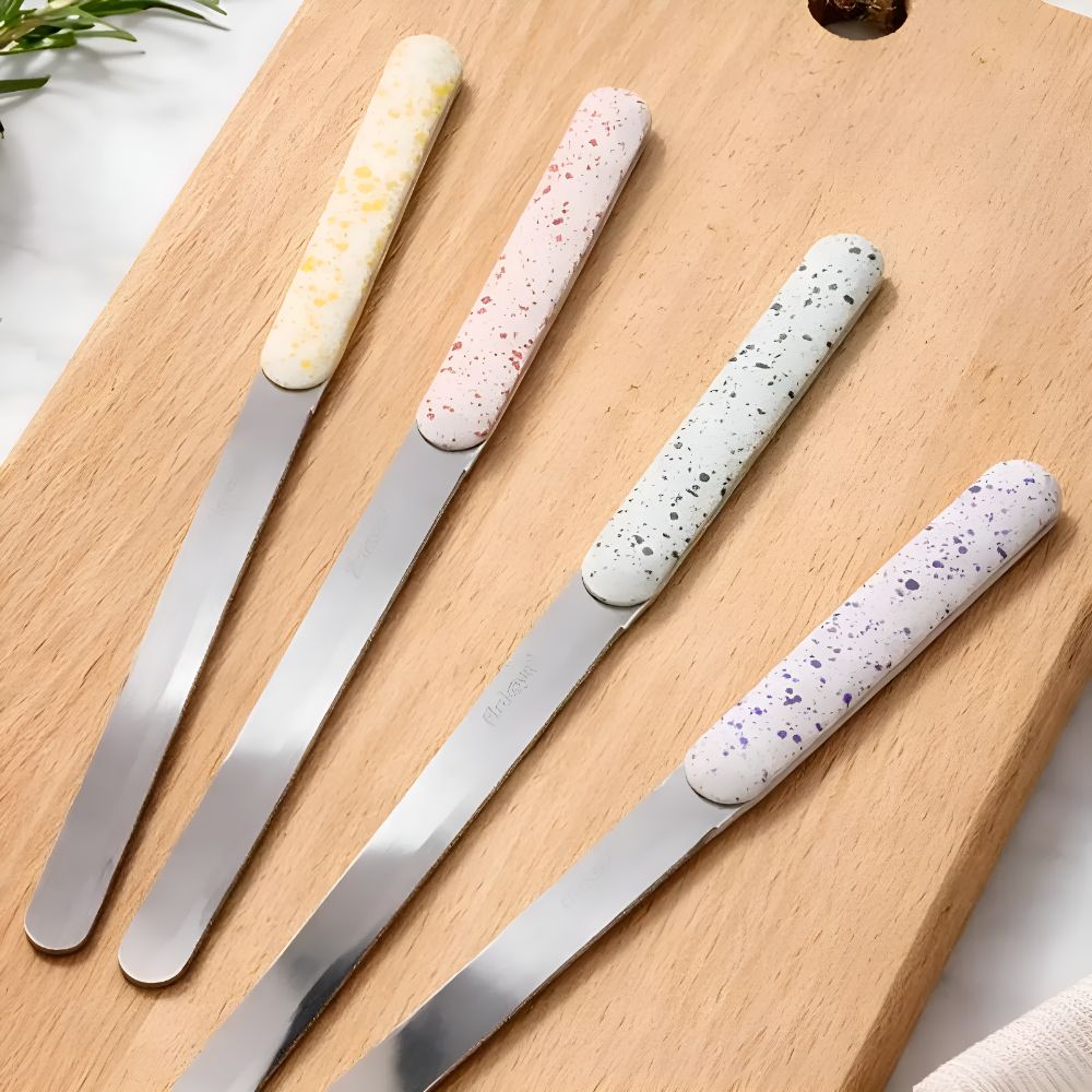 하코야 마블 톱니날 파인세라 나이프 빵칼 김밥칼 이유식 다용도 과도 15cm, 옐로우, 1개 - 상세 이미지 3
