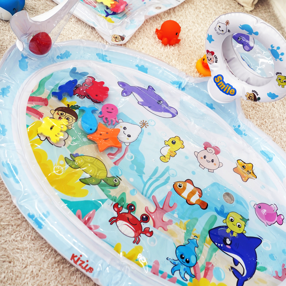 키저스 베베 플레이타임 아기 워터매트 터미타임 장난감 신생아 백일 선물 블루