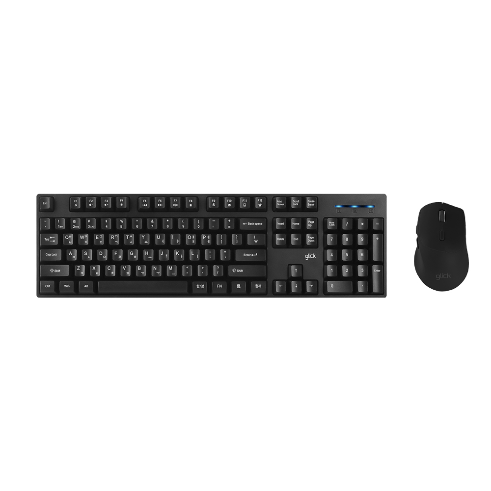 지클릭커 오피스프로 WMK630 스탠다드M 무선 블루투스 키보드 마우스 세트 블랙 - 상품 이미지