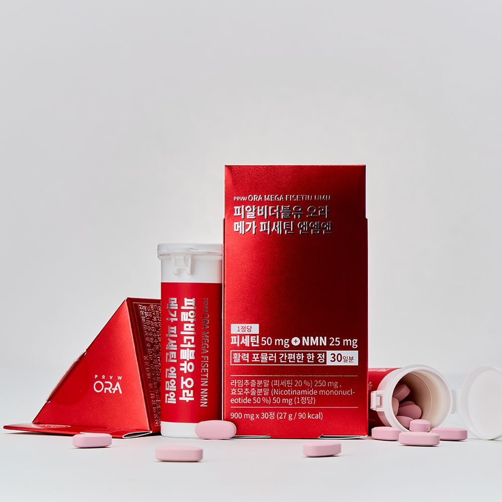 피알비더블유오라 메가 피세틴 엔엠엔 900mg 30정, 3개 - 상세 이미지 3