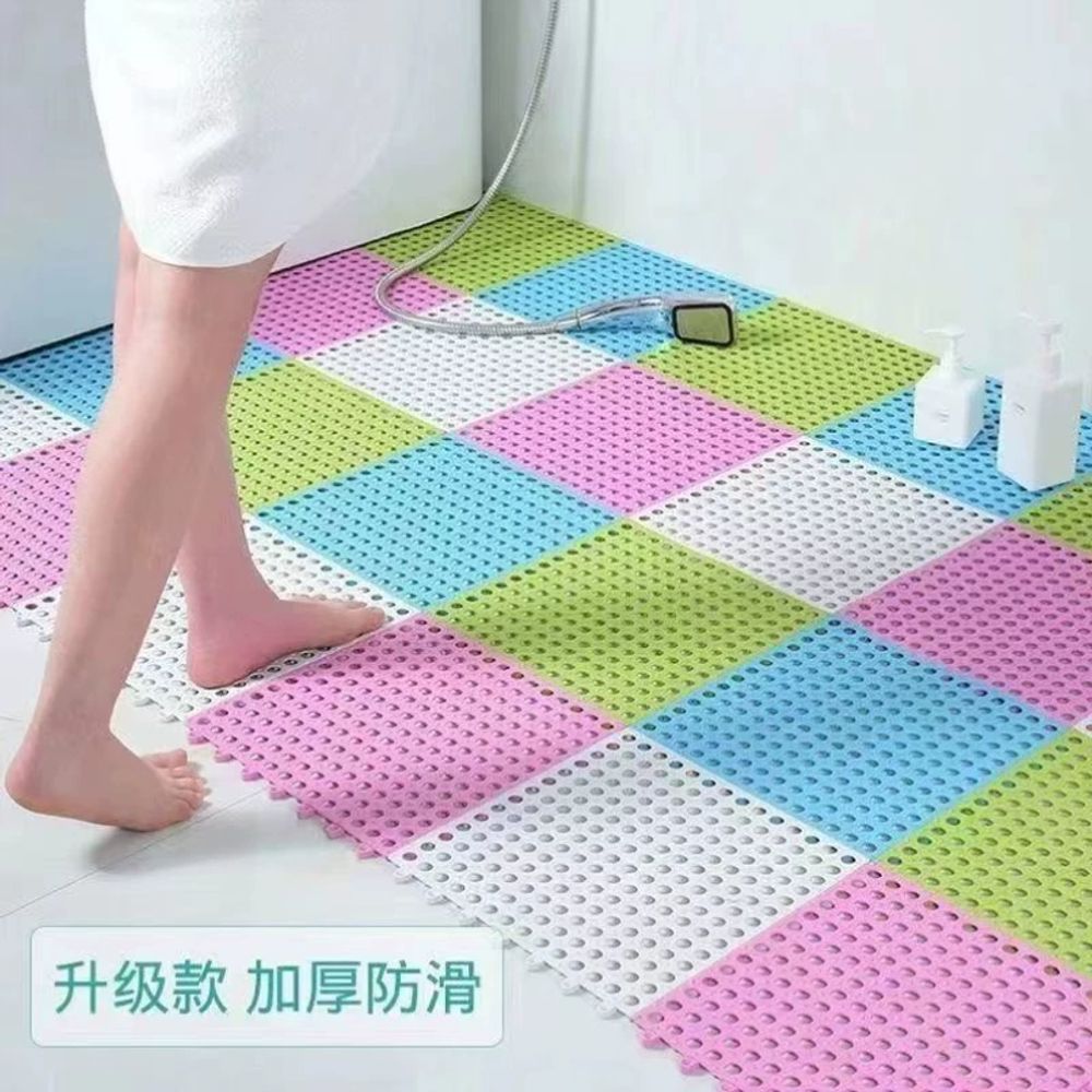 욕실 배수판 바닥 설치 A. 믹스 앤 매치 화이트 + 그레이, A. 30cmx30cm4개입 - 상세 이미지 3