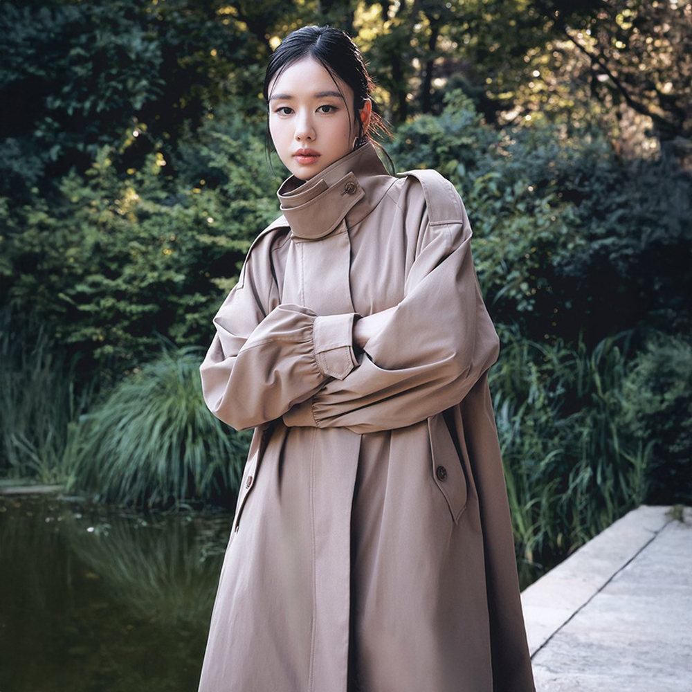 25FW 오버핏 사파리 트렌치 제품 이미지