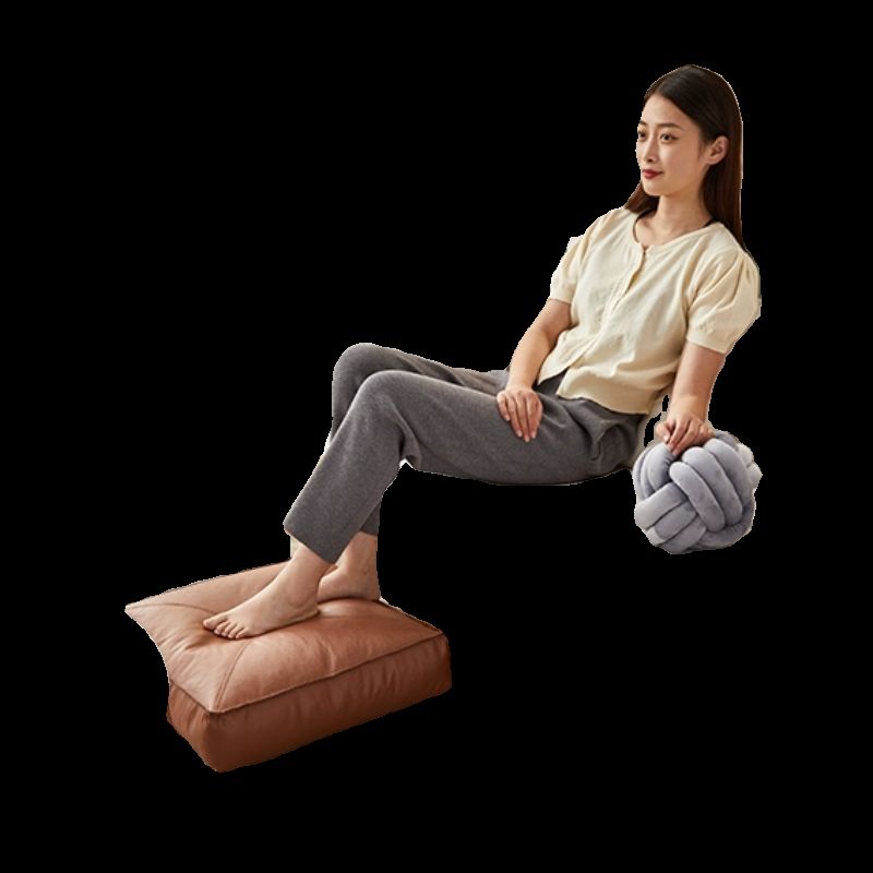꽈배기 쿠션 높은방석 의자방석 두꺼운 원형 엠마 미끄럼 엠마 오렌지 50 x 50x15 - 상세 이미지 2