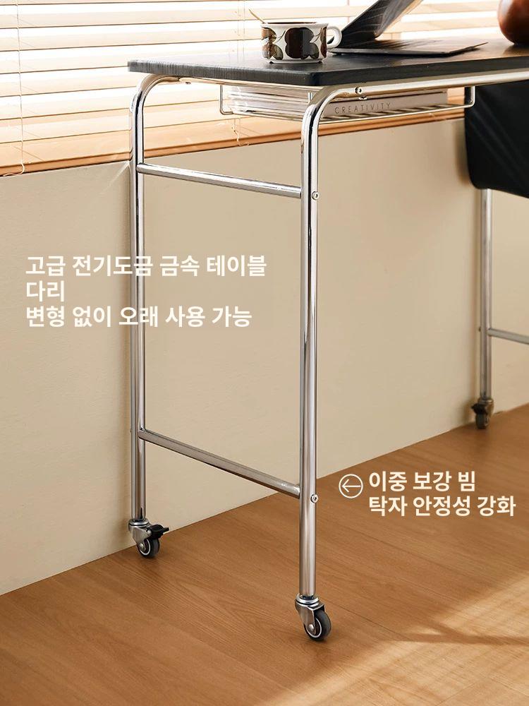 이동형 테이블 서재 탁자 간이 사이 바퀴 월넛컬러 lh280v2-b 컴퓨터 책상 - 상세 이미지 5