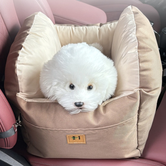 강아지 카시트 가방 바구니 집 차량용 차량 차 자동차 산책 용품 외출 애견 시트 펫 - 상품 이미지