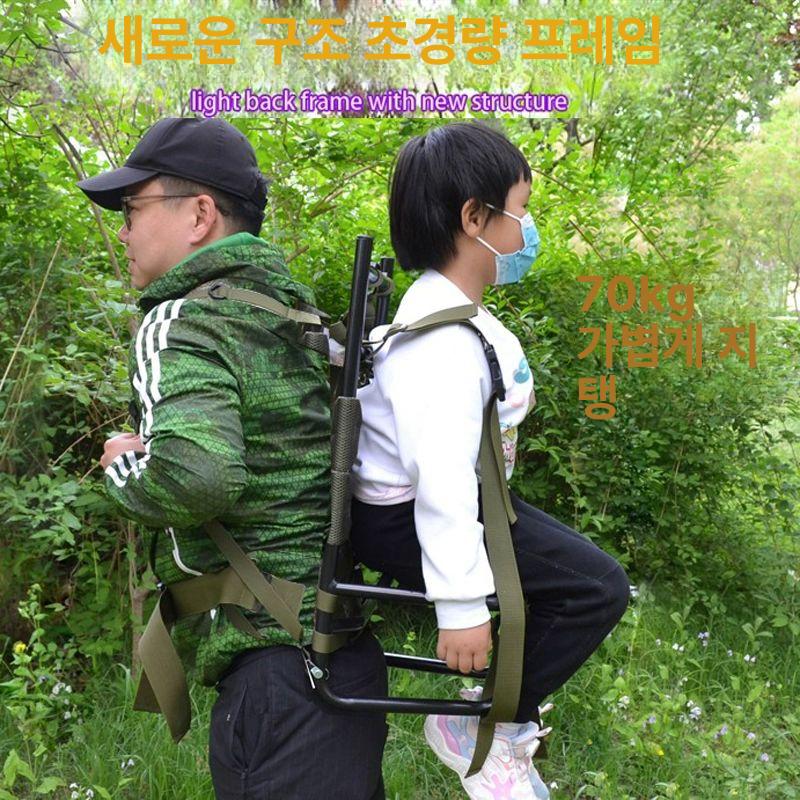 등짐 등산 지게 가방 다목적 경량 화물 지개 배낭 재난 블랙 중장비 - 상세 이미지 3