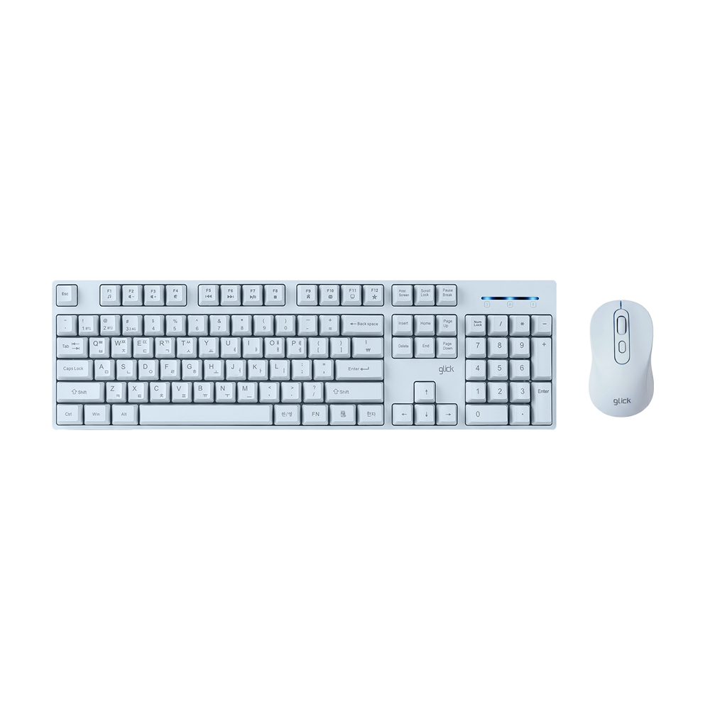 지클릭커 오피스프로 WMK625 스탠다드M 무선 블루투스 키보드 마우스 세트 그린 - 상세 이미지 4