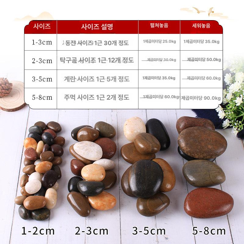 조경 테라스 포장 파쇄석 백자갈 주차장 규사 화분돌 25.0kg 화이트 폴리싱 광택 3-5cm - 상세 이미지 2