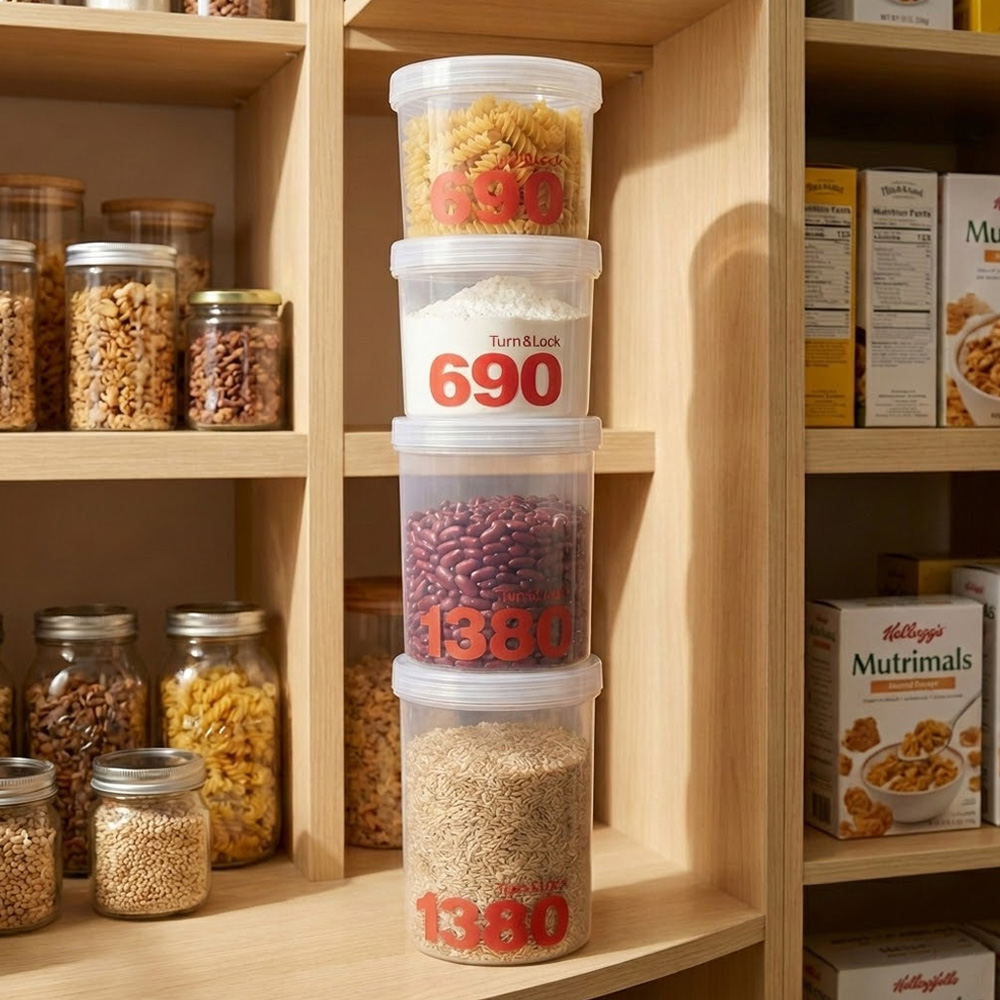 원형 플라스틱 샐러드 밀프랩용기 1380ml - 상세 이미지 5