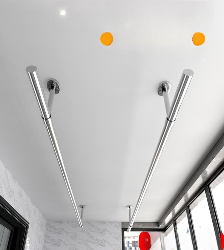 천장 빨래 건조봉 부착형 테라스 건조대 이불 25mm 240cm 15cm - 상품 이미지