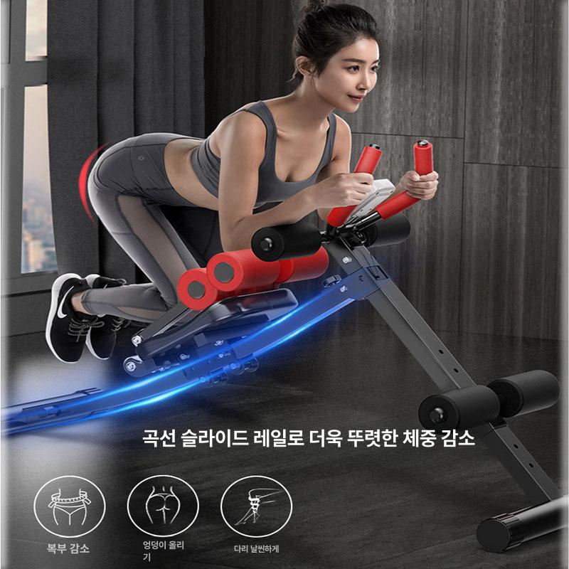 프리미엄 코어 뱃살 운동기구 옆구리 복근 훈련 허리 1 프리미엄 퍼플 앤 화이트 - 상세 이미지 2
