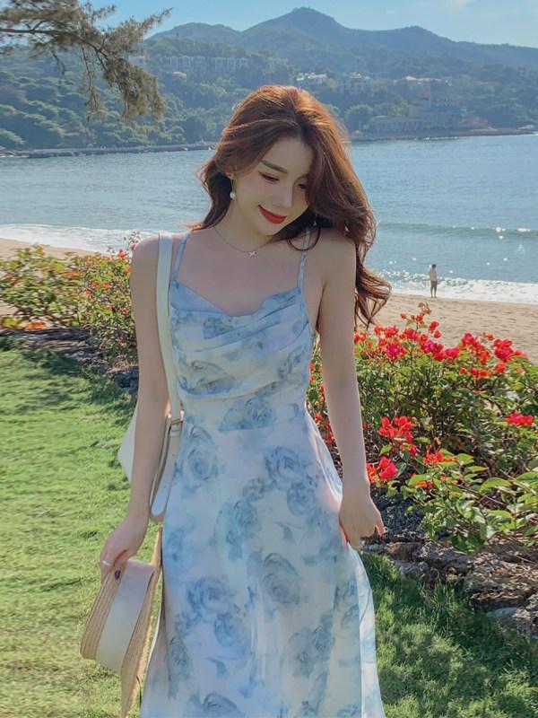 빅사이즈 하객룩 베트남원피스 솔로지옥 신슬기 신지연 휴양지커플룩 원피스 태국 쉬폰 하와이 - 상세 이미지 5