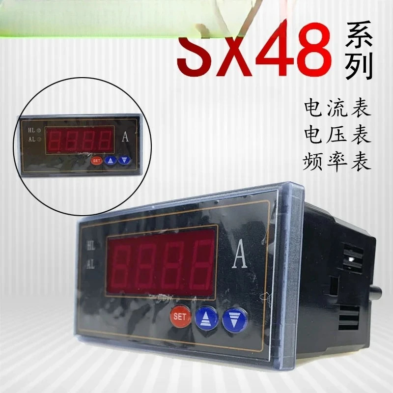 SX48 단상 디지털 디스플레이 전류계 전압 주파수 속도 미터 하위 A/V/HZ/MIN