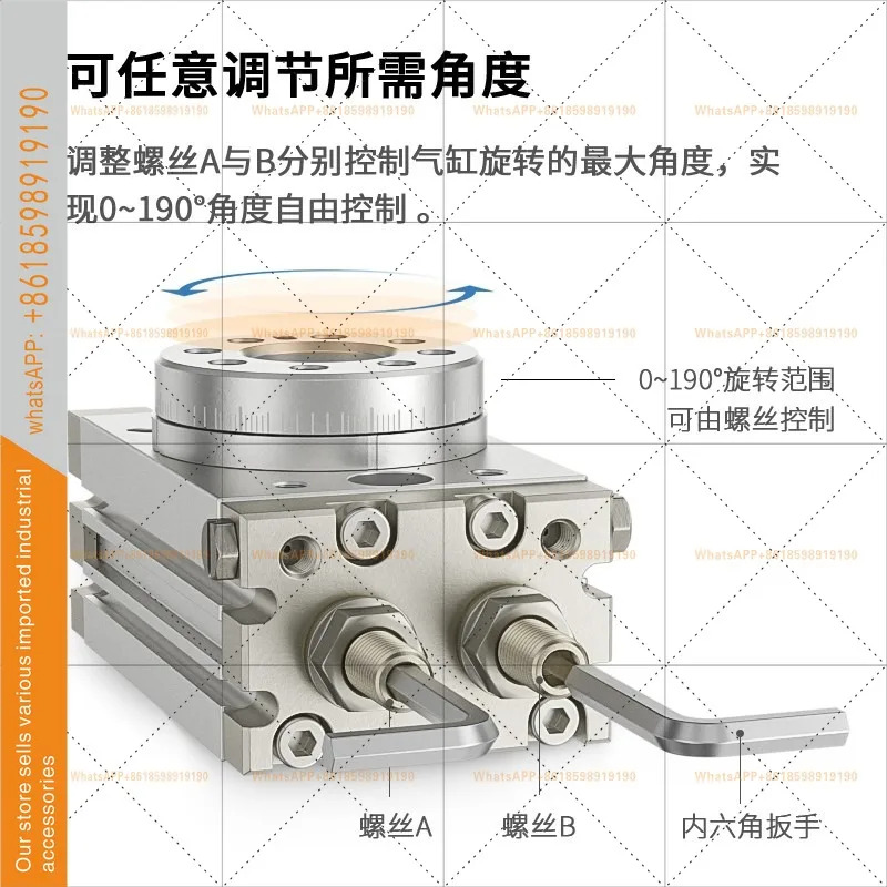 MSQA/MSQB7A-10A-20A-30A-50A-70A/100R 10R 20R SMC 회전식 펜듈럼 실린더