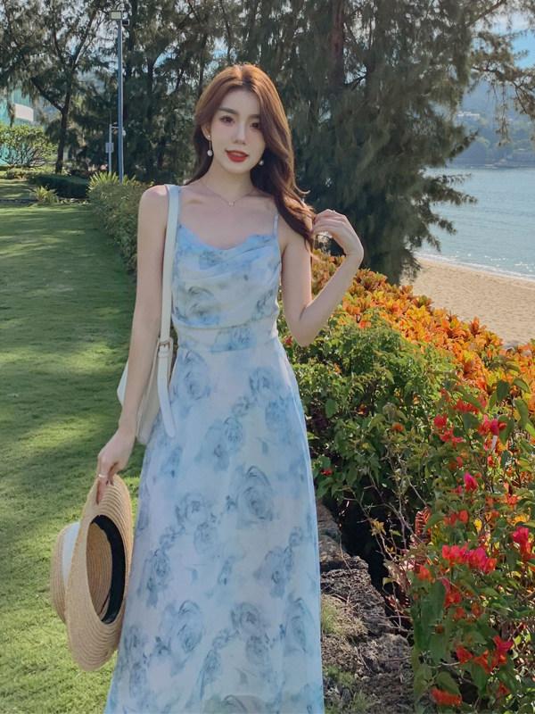빅사이즈 하객룩 베트남원피스 솔로지옥 신슬기 신지연 휴양지커플룩 원피스 태국 쉬폰 하와이 - 상세 이미지 2