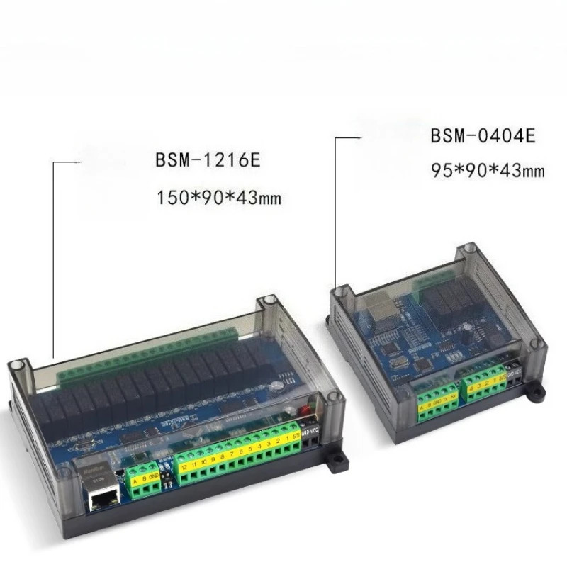 이더넷 원격 제어 IO 데이터 수집 모듈 RS232/485 RJ45 Modbus TCP/RTU/UDP 릴레이 트랜지스터 BSM-0404E BSM-1216E