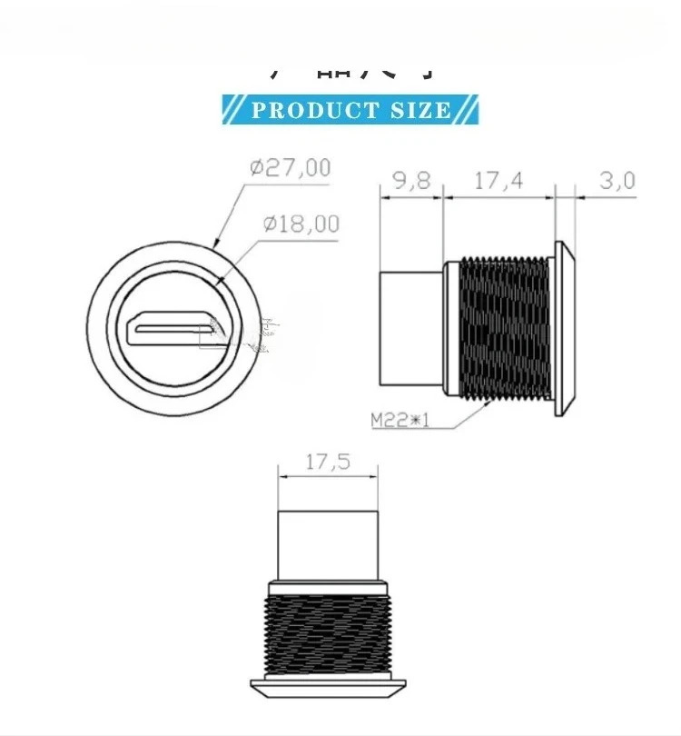 5Pcs 원형 모듈 2.0 고화질 4K 비디오 암-암 커넥터 장비 고정 설치 어댑터 22mm